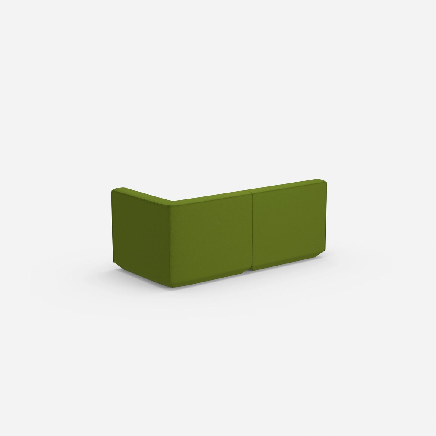2 Sitzer Sofa grün von hinten