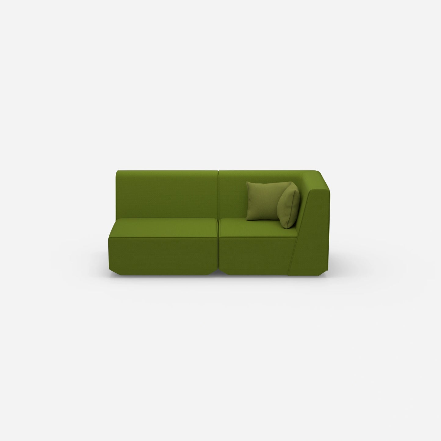2 Sitzer Sofa grün von vorne