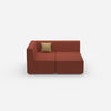 2 Sitzer Sofa mit Ecke von vorne
