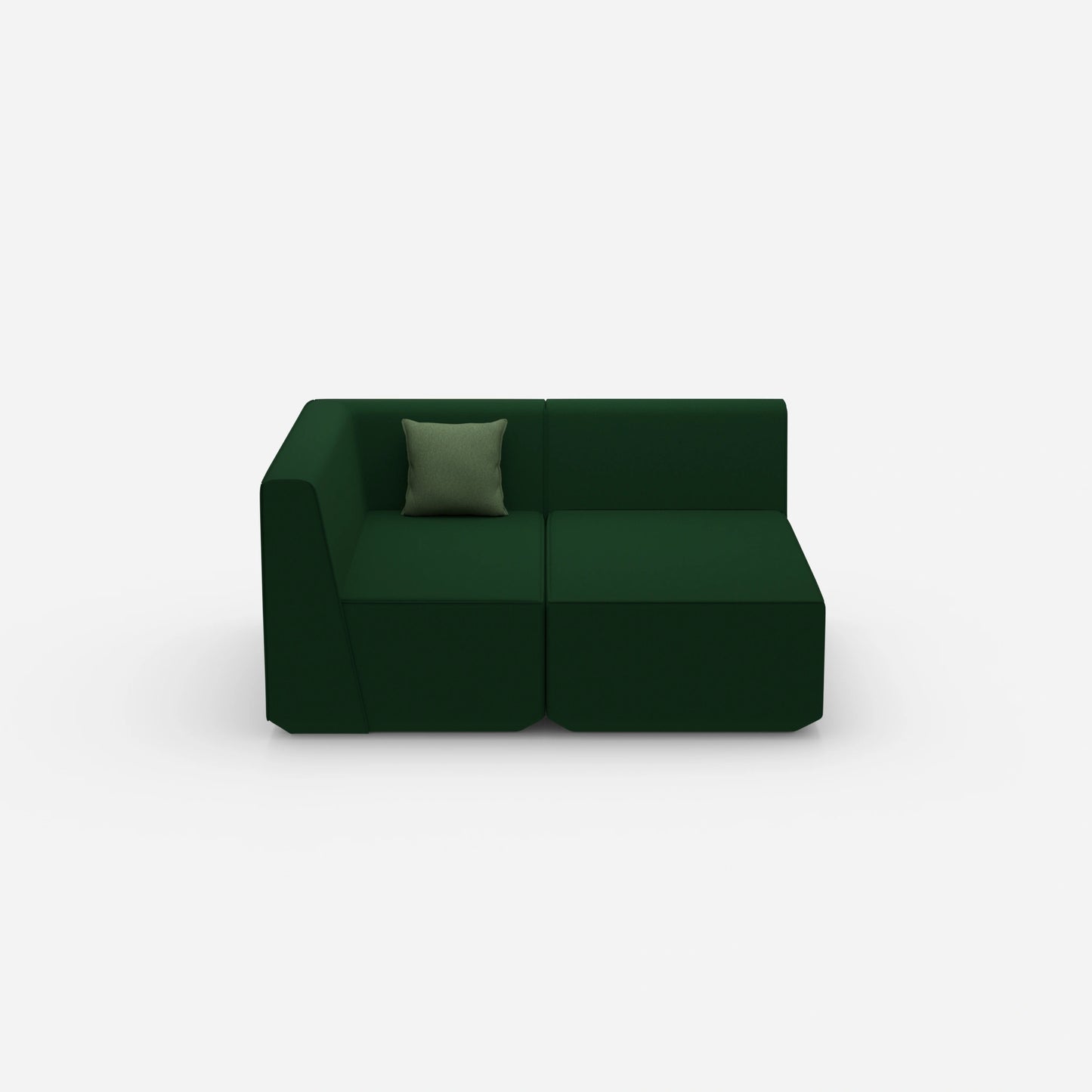 2 Sitzer Sofa mit Ecke von vorne