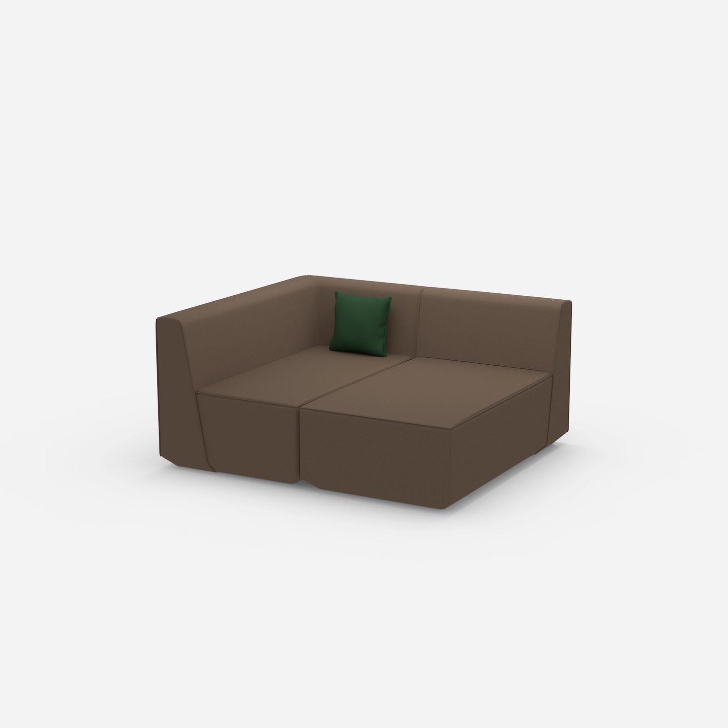 2 Sitzer Sofa mit Ecke von der Seite
