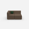 2 Sitzer Sofa mit Ecke von vorne