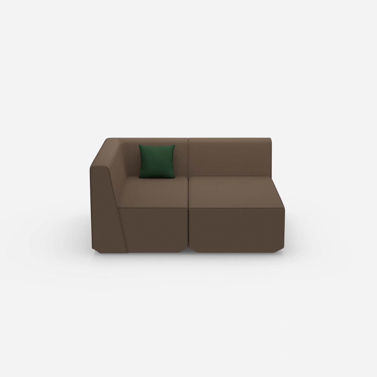 2 Sitzer Sofa mit Ecke von vorne