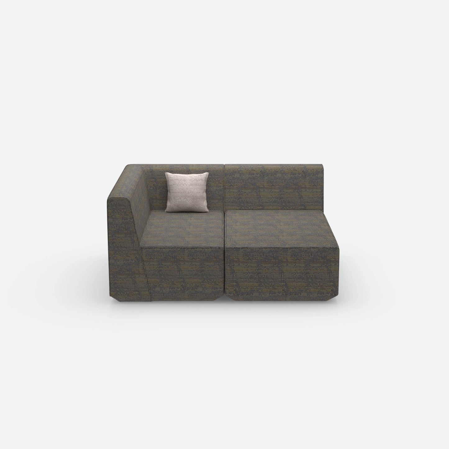 2 Sitzer Sofa mit Ecke von vorne