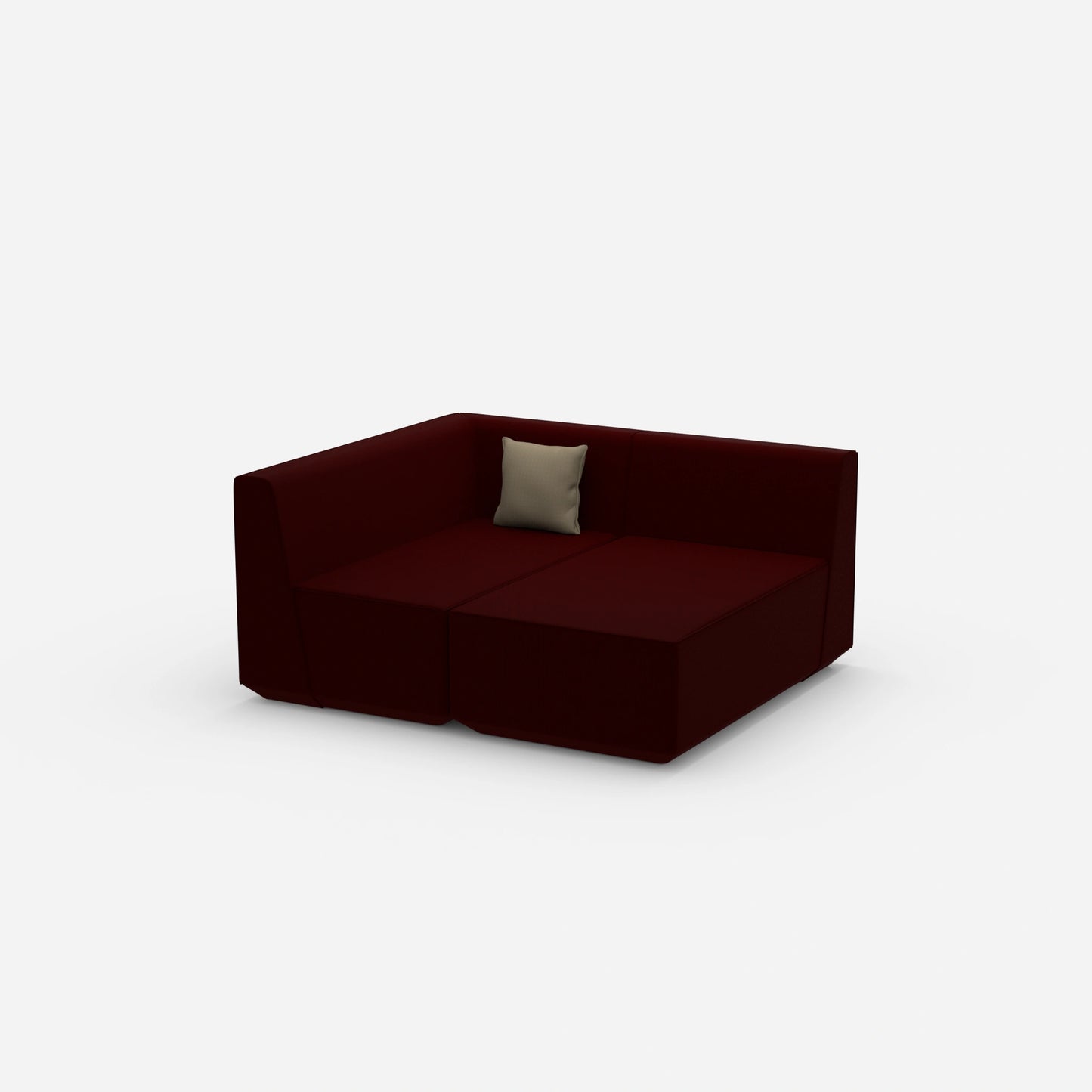 2 Sitzer Sofa mit Ecke von der Seite
