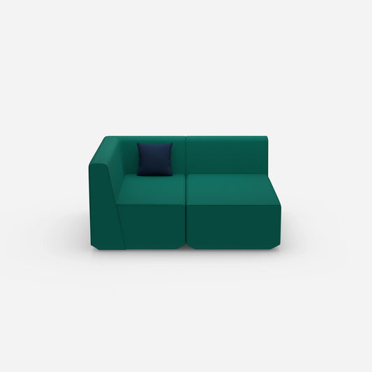 2 Sitzer Sofa mit Ecke von vorne