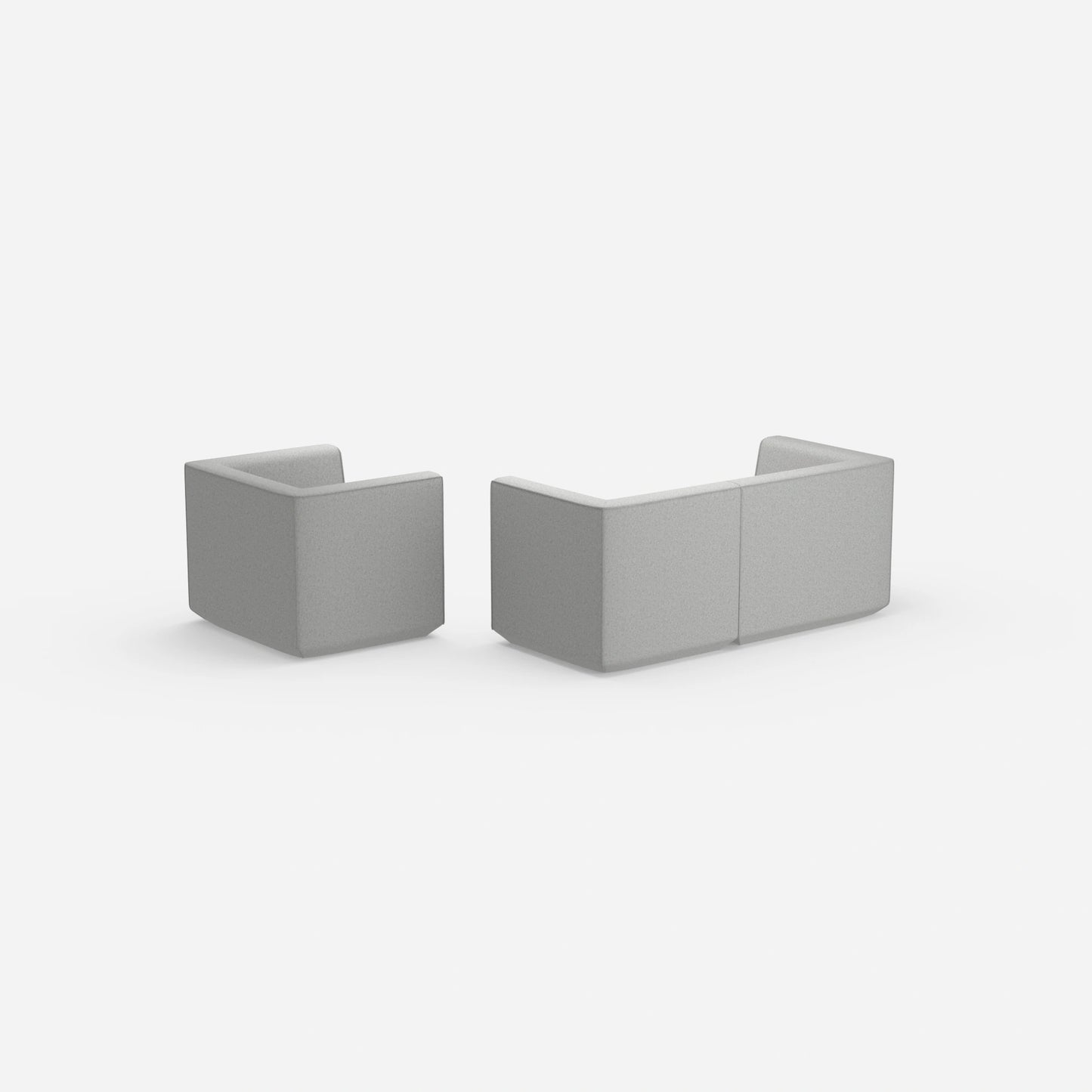2 Sitzer Sofa mit Sessel 270 cm breit von hinten