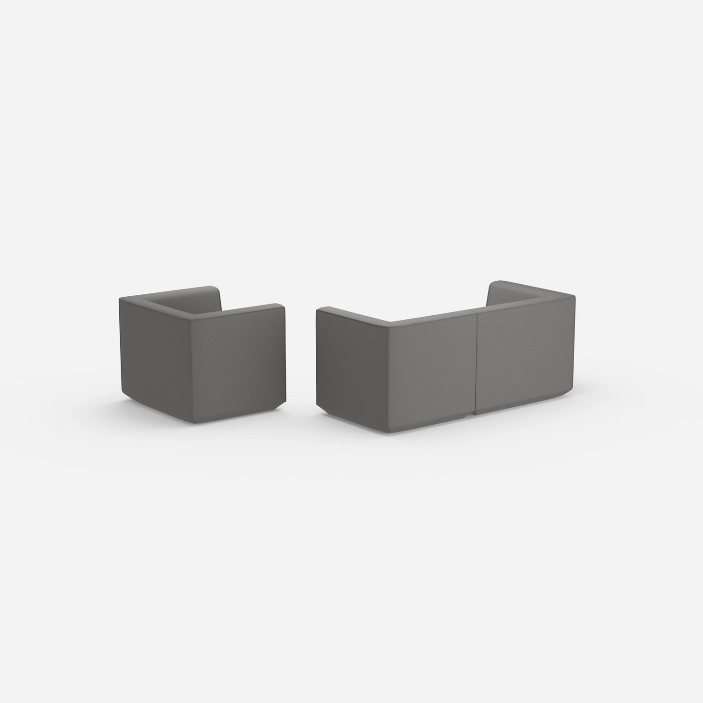 2 Sitzer Sofa mit Sessel 270 cm breit von hinten