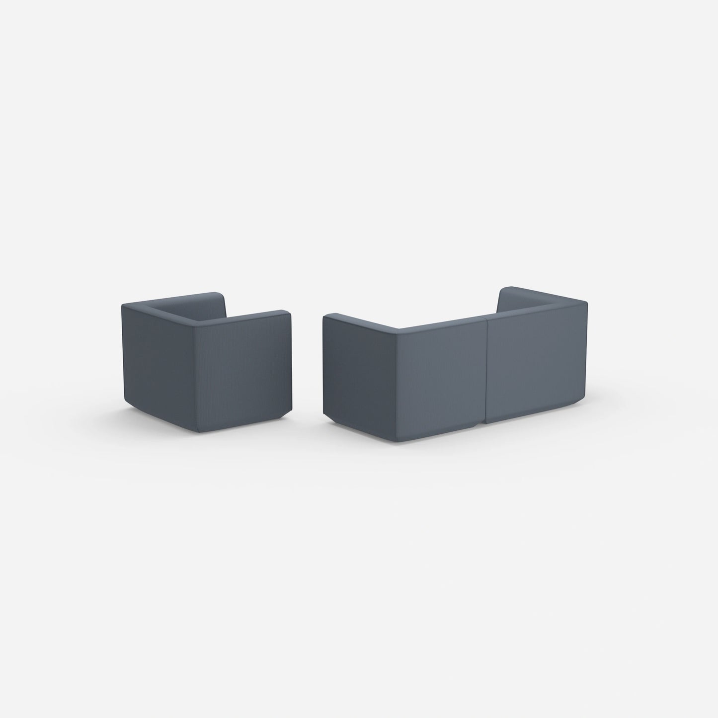 2 Sitzer Sofa mit Sessel 270 cm breit von hinten