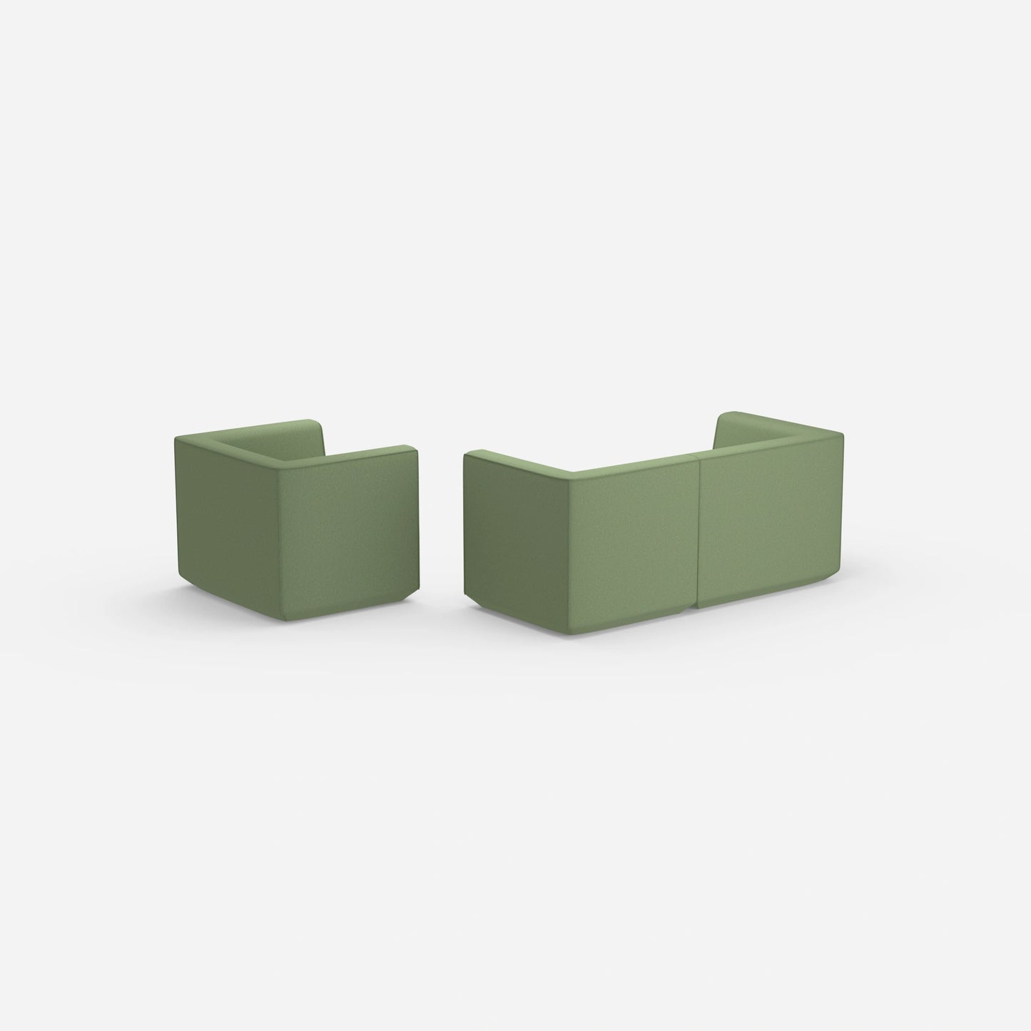 2 Sitzer Sofa mit Sessel 270 cm breit von hinten