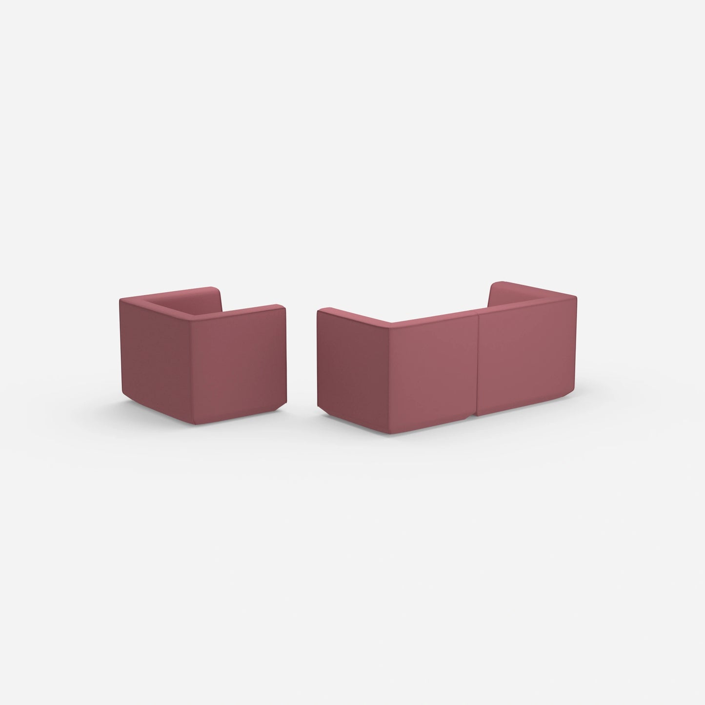 2 Sitzer Sofa mit Sessel 270 cm breit von hinten