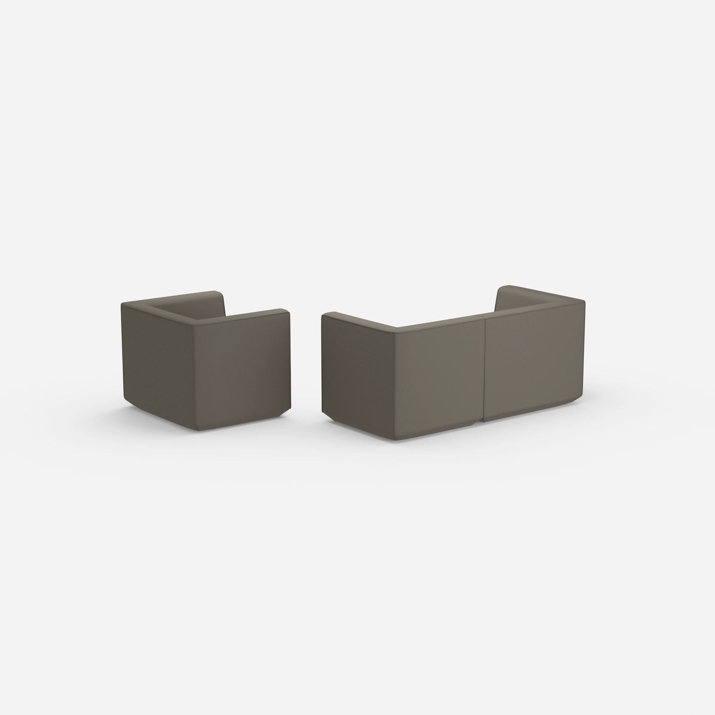 2 Sitzer Sofa mit Sessel 270 cm breit von hinten