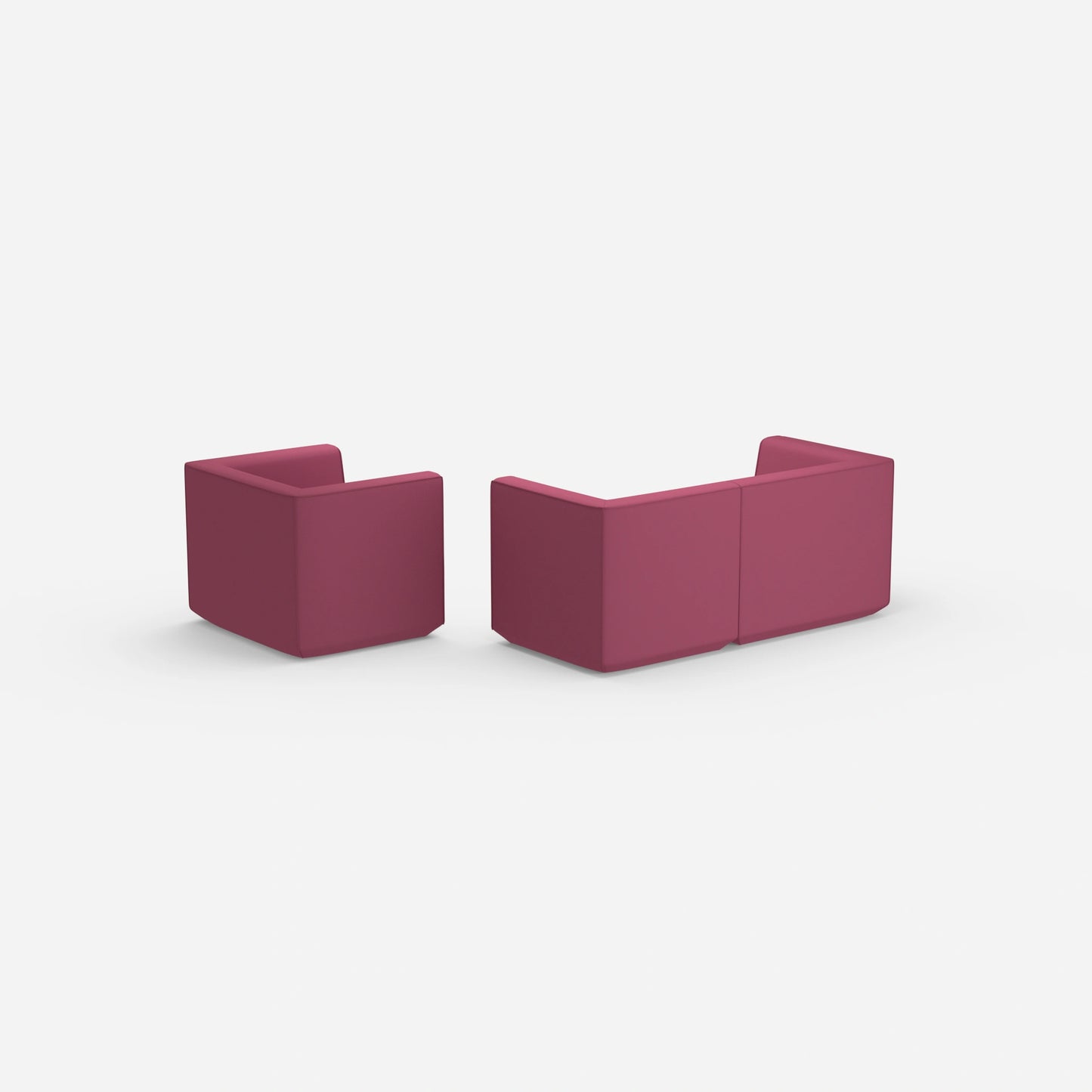2 Sitzer Sofa mit Sessel 270 cm breit von hinten