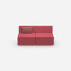 2 Sitzer Sofa rosa von vorne
