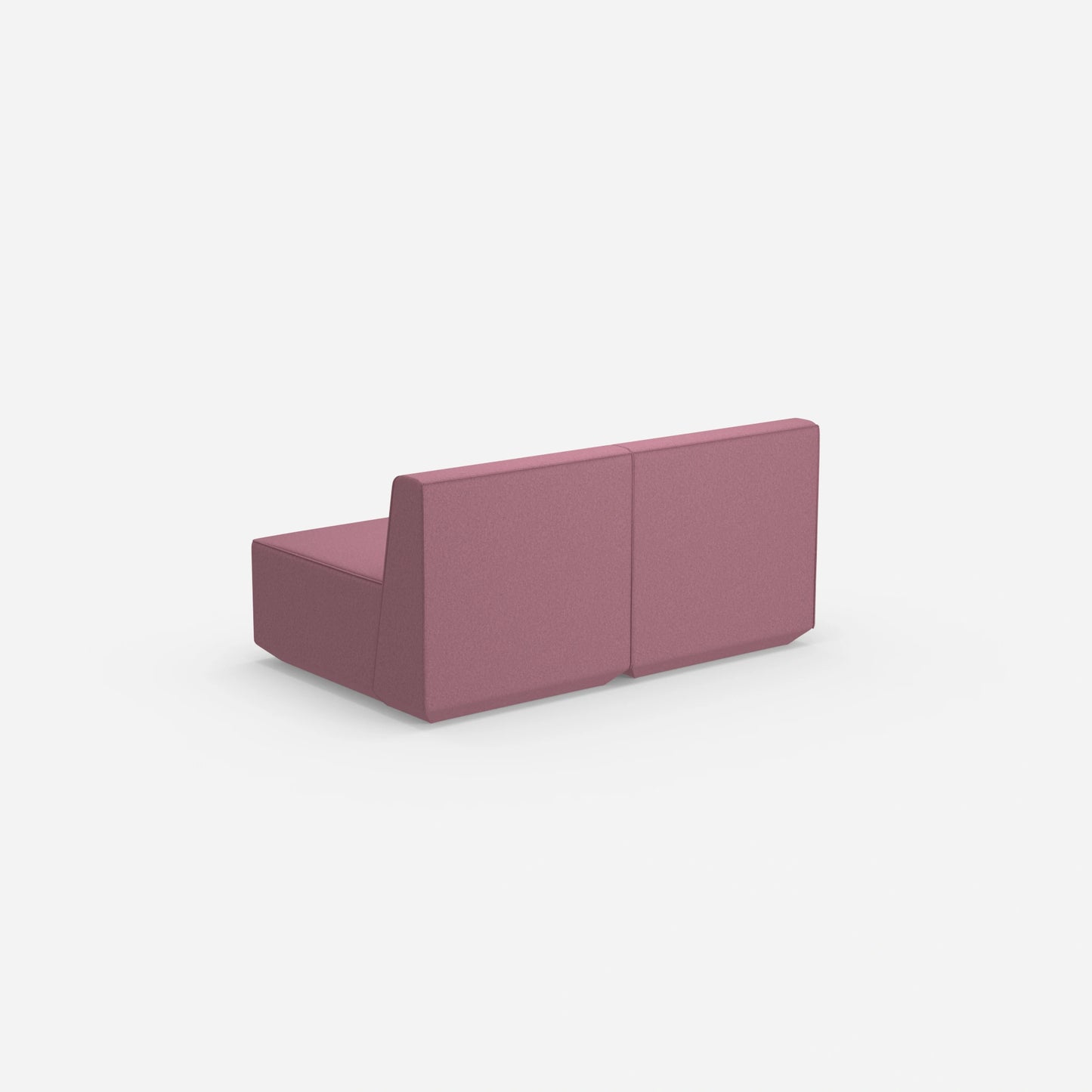 2 Sitzer Sofa rosa von hinten
