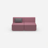 2 Sitzer Sofa rosa von vorne