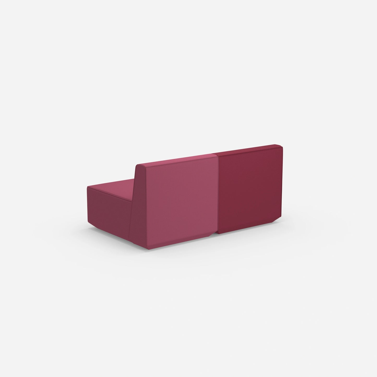 2 Sitzer Sofa rosa von hinten