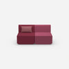 2 Sitzer Sofa rosa von vorne