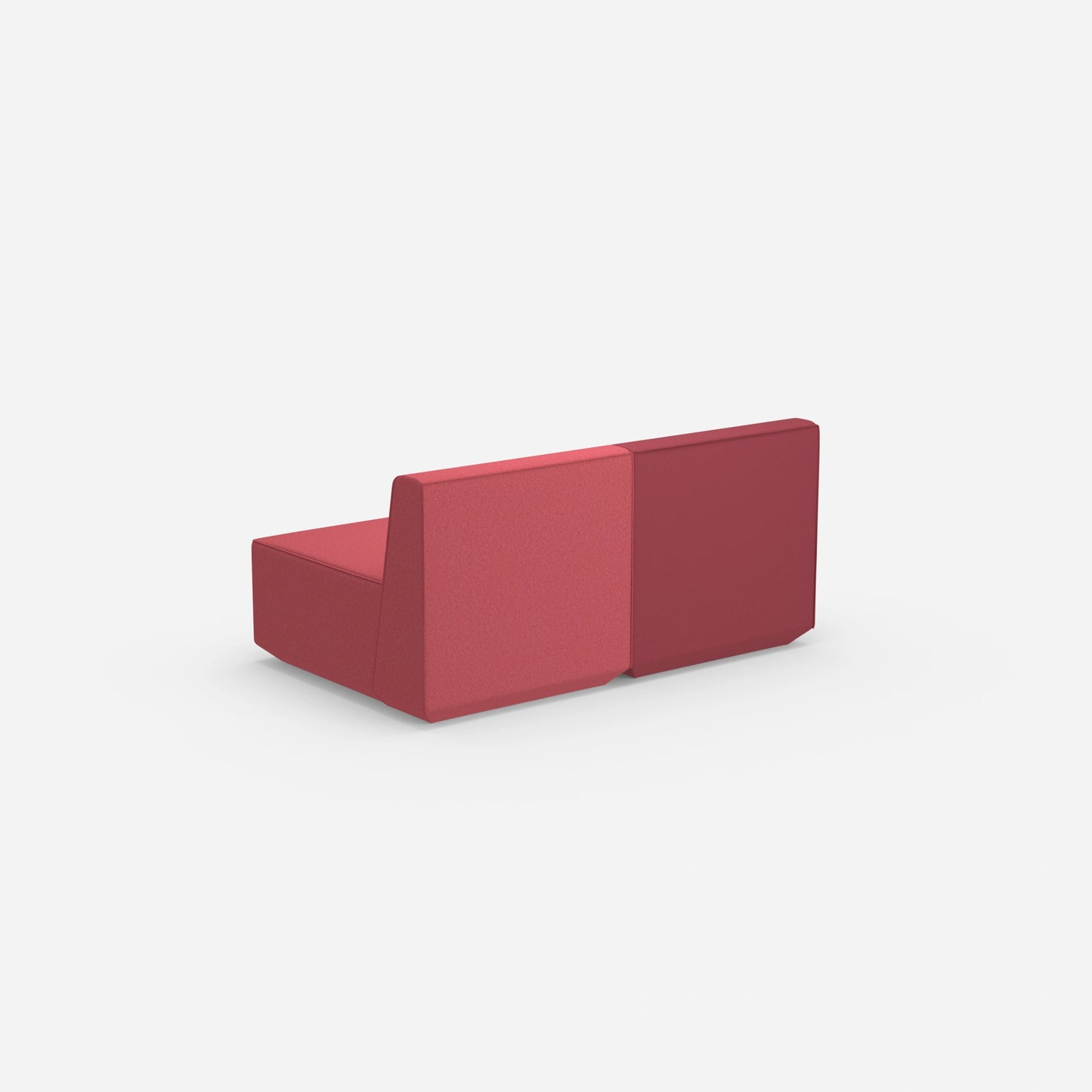 2 Sitzer Sofa rosa von hinten