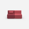 2 Sitzer Sofa rosa von vorne