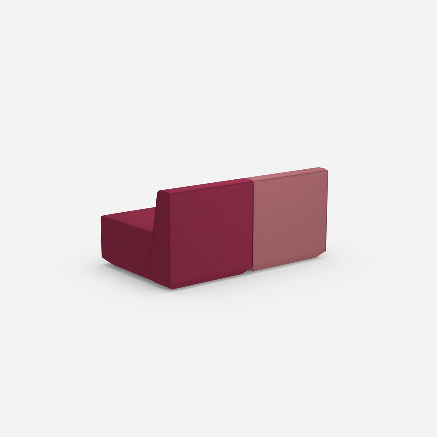 2 Sitzer Sofa rosa von hinten