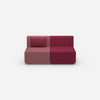 2 Sitzer Sofa rosa von vorne