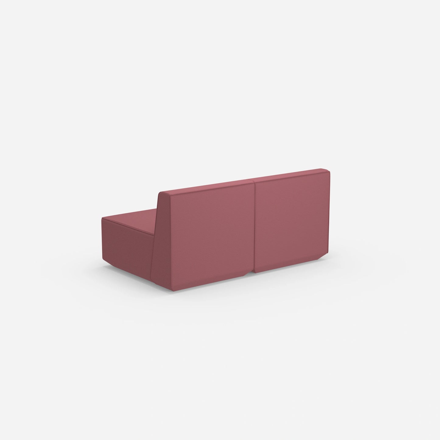 2 Sitzer Sofa rosa von hinten