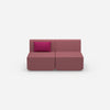2 Sitzer Sofa rosa von vorne
