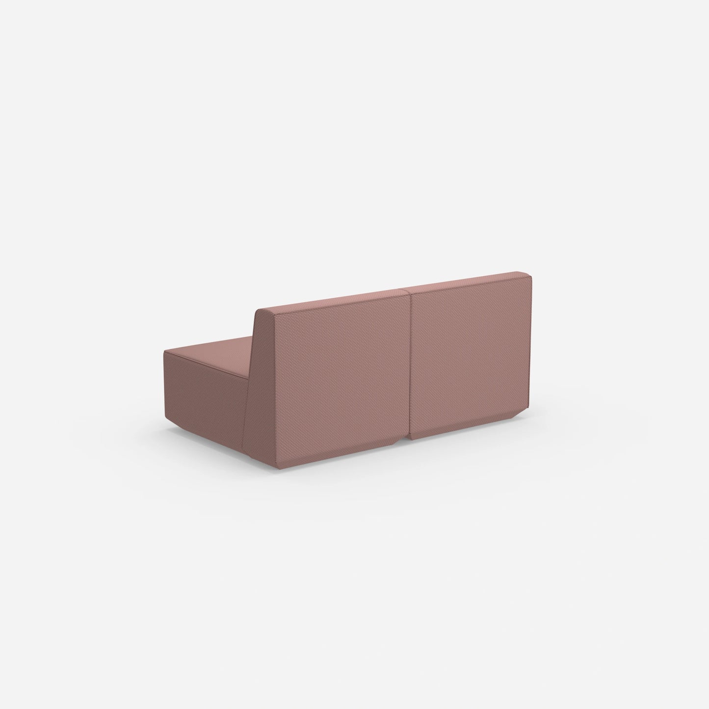 2 Sitzer Sofa rosa von hinten