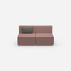 2 Sitzer Sofa rosa von vorne