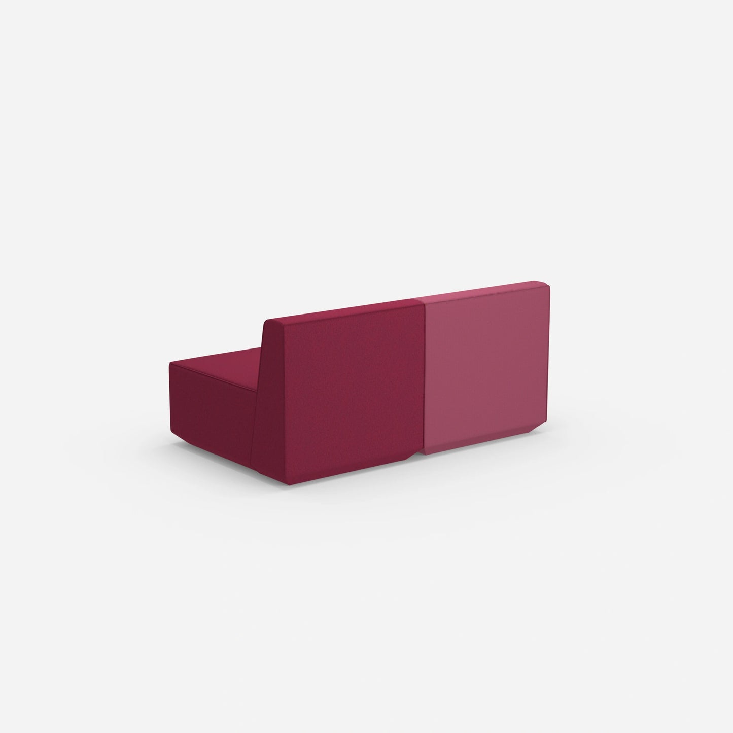 2 Sitzer Sofa rosa von hinten