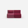 2 Sitzer Sofa rosa von vorne