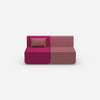 2 Sitzer Sofa rosa von vorne