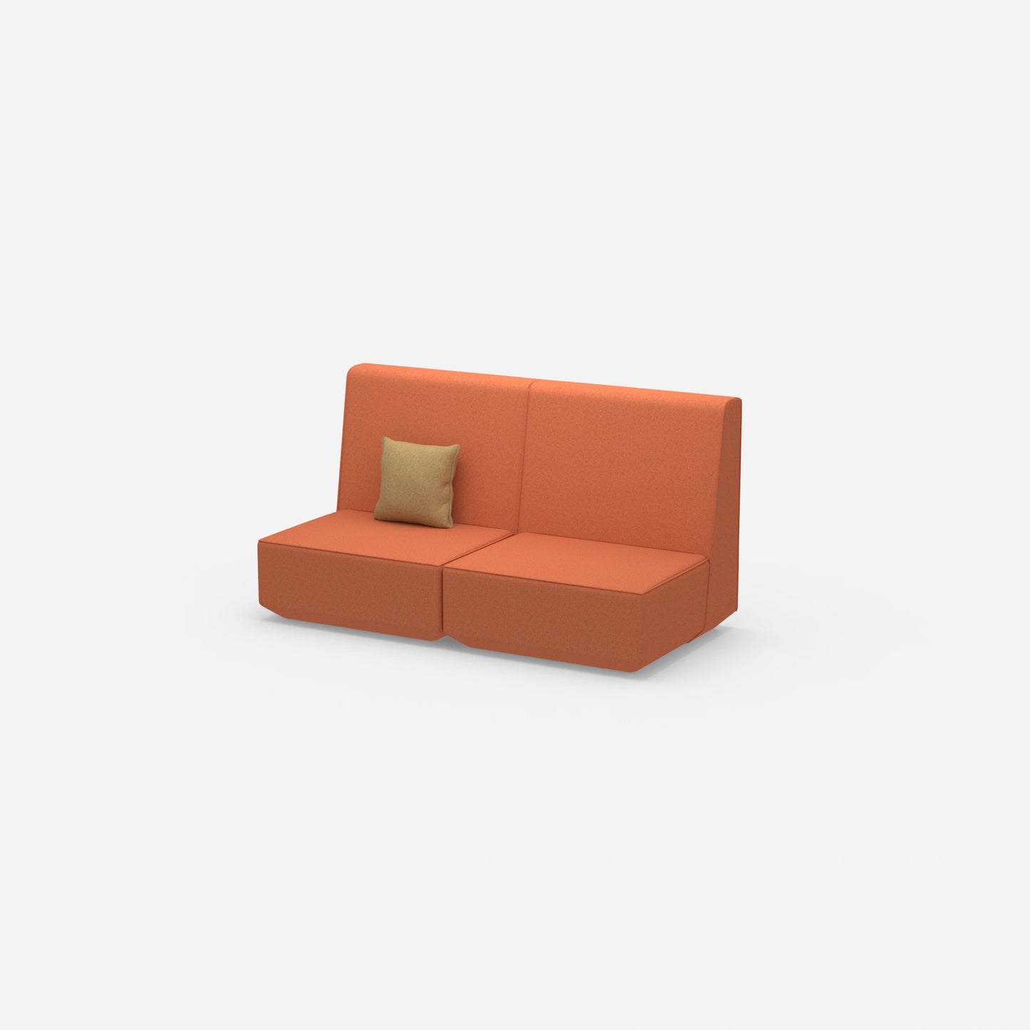 2er Sofa mit hoher Rückenlehne von der Seite