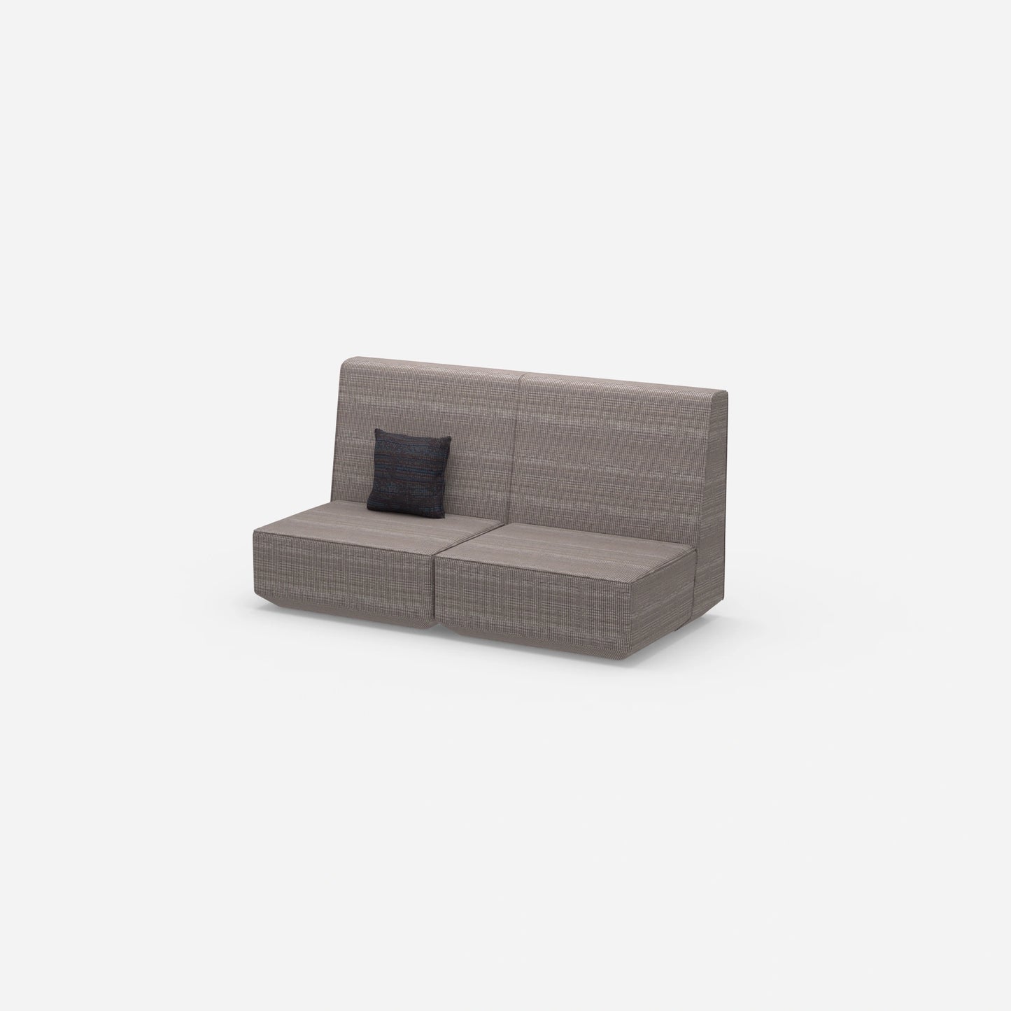 2er Sofa mit hoher Rückenlehne von der Seite
