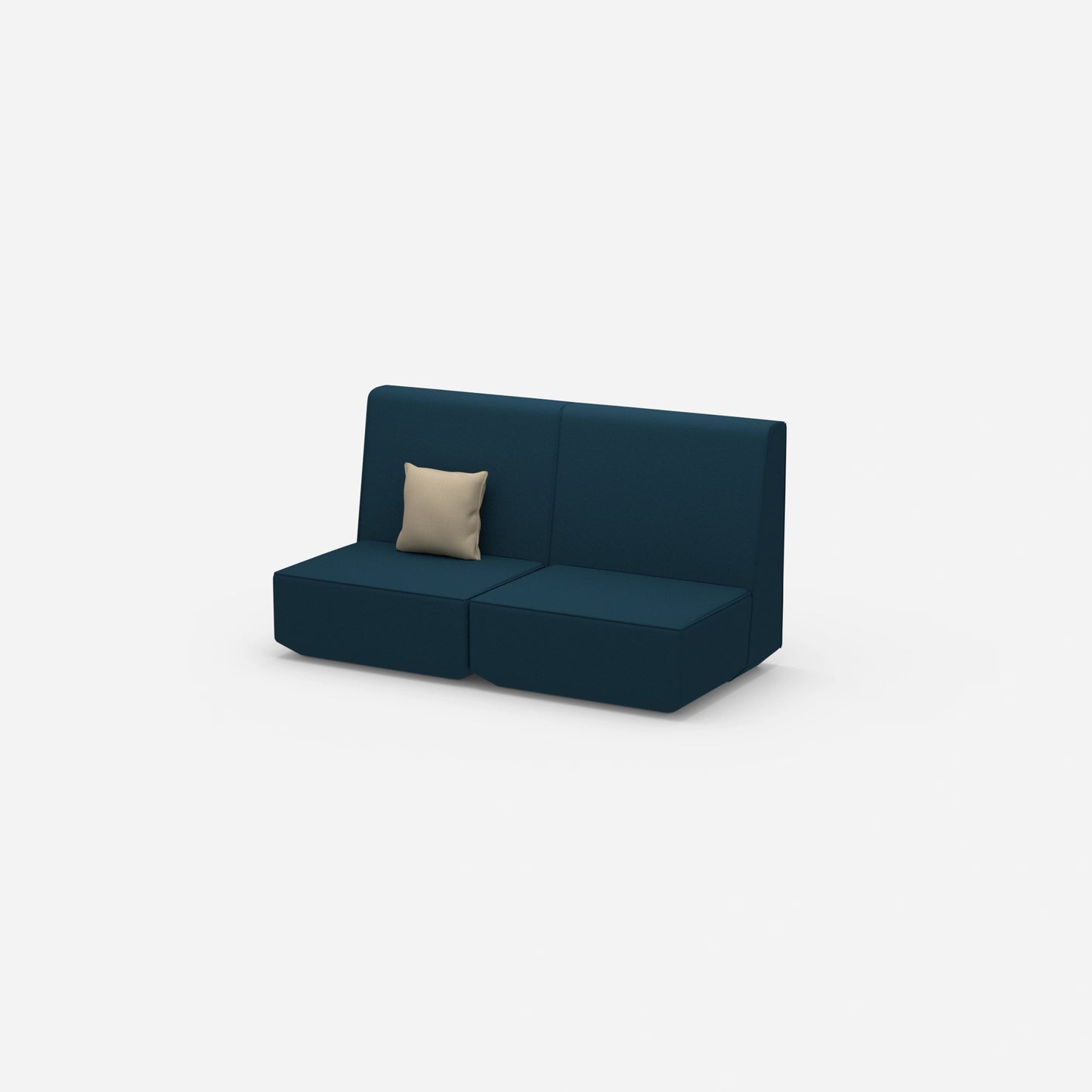 2er Sofa mit hoher Rückenlehne von der Seite