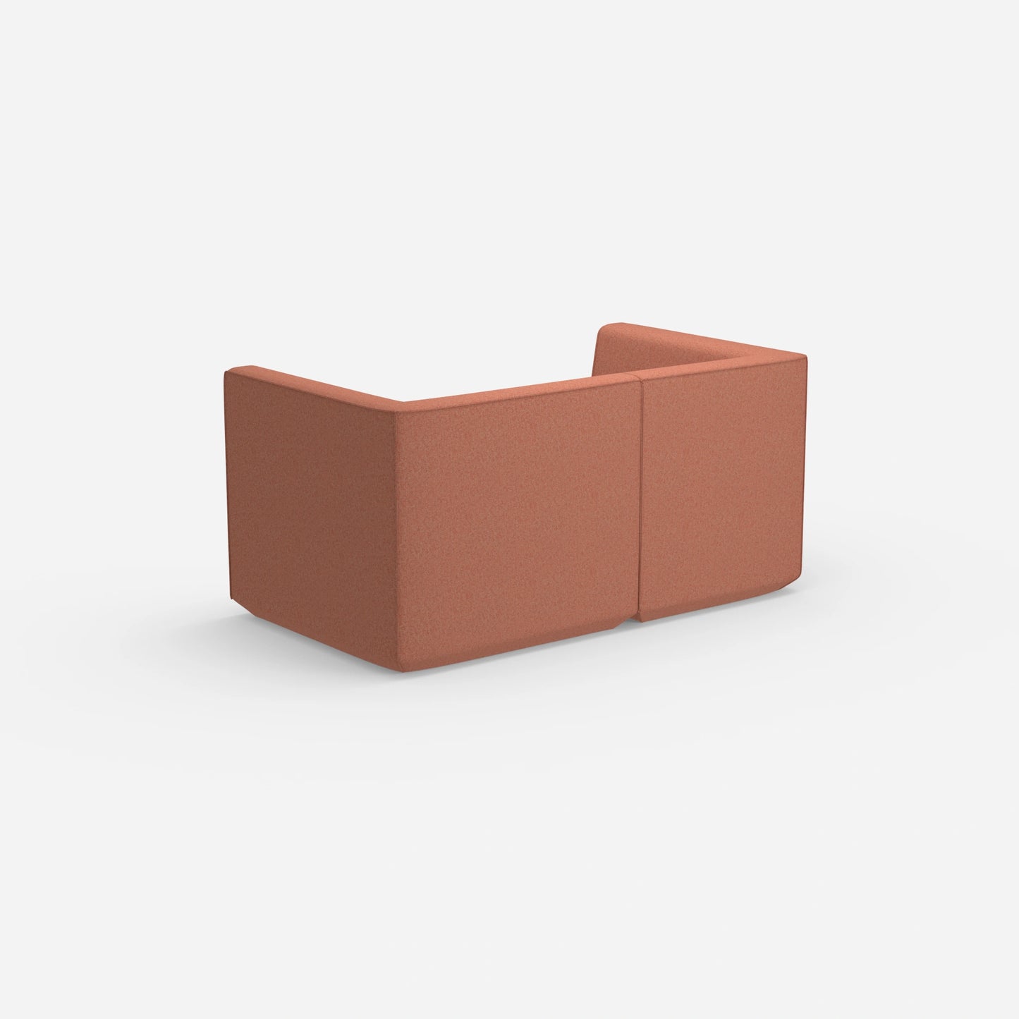 2er Sofa rot von hinten