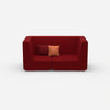 2er Sofa rot von vorne