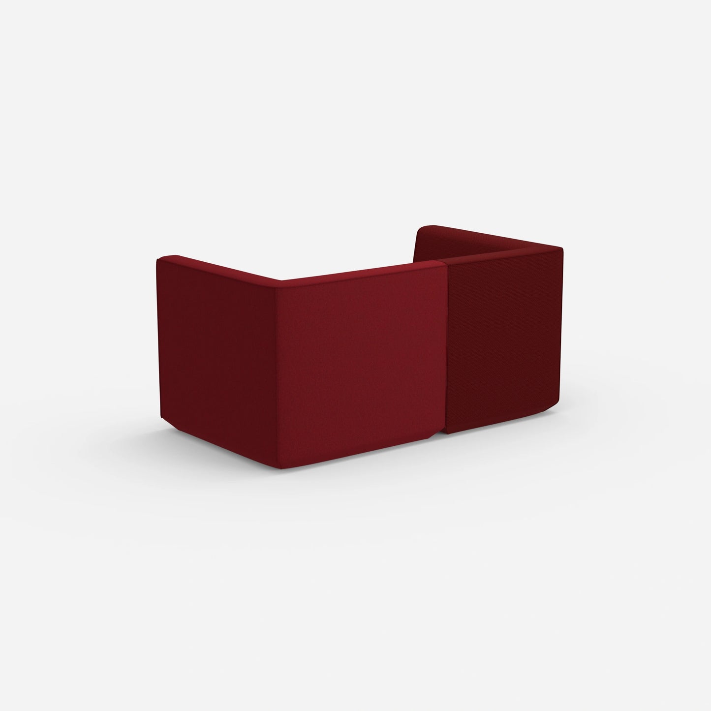 2er Sofa rot von hinten