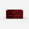 2er Sofa rot von vorne