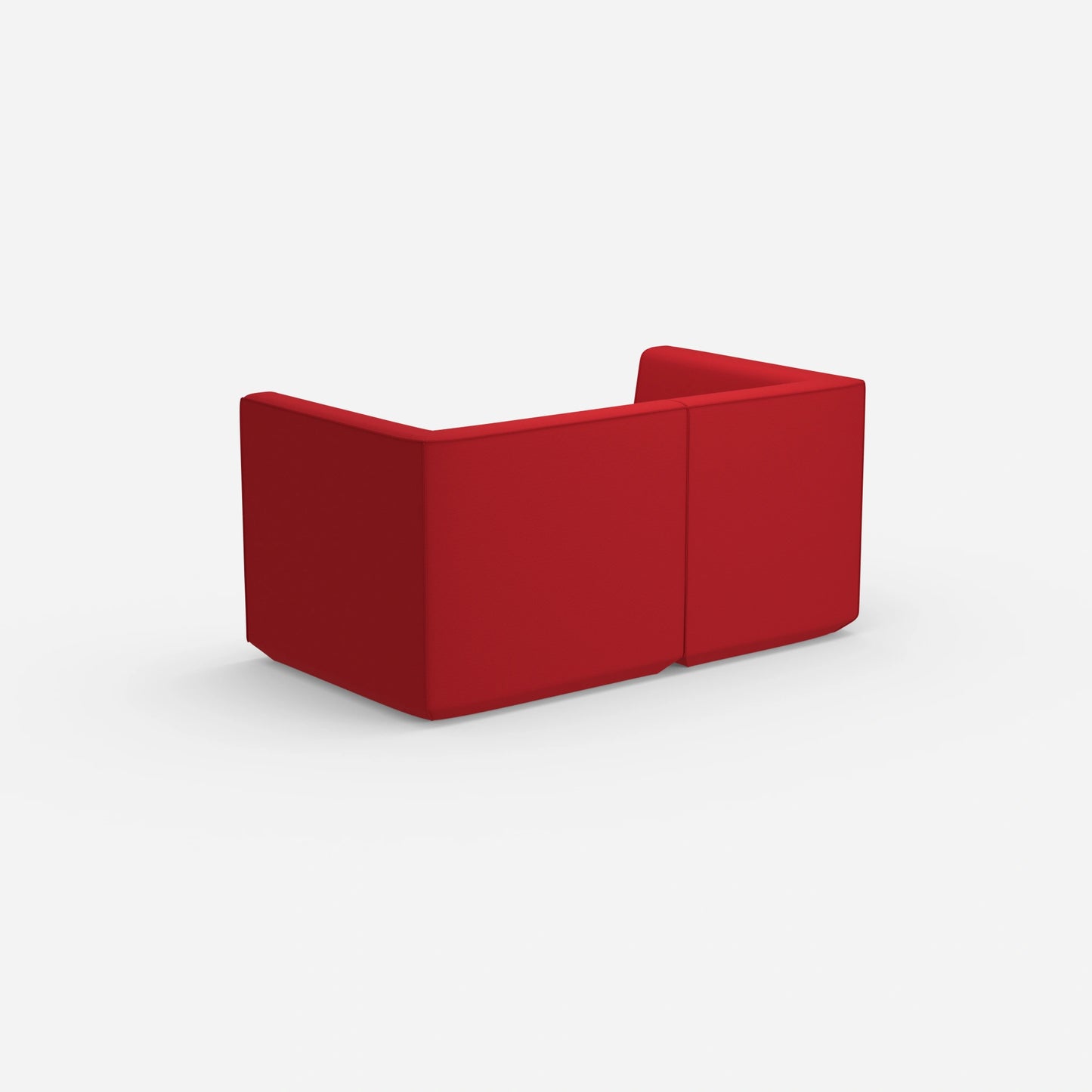 2er Sofa rot von hinten