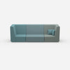 3 Personen Sofa blau von vorne