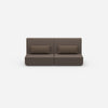 3 Personen Sofa braun von vorne