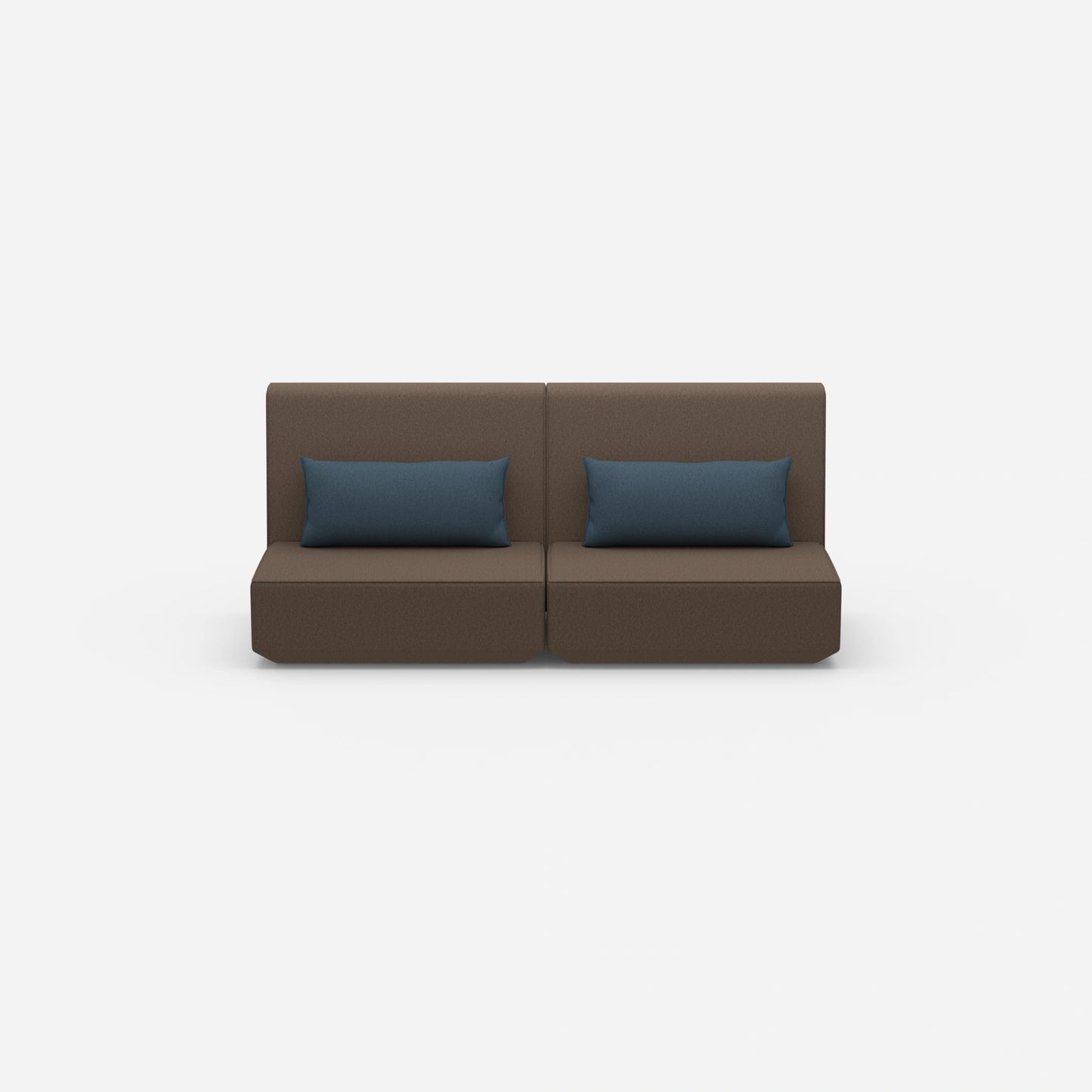 3 Personen Sofa braun von vorne