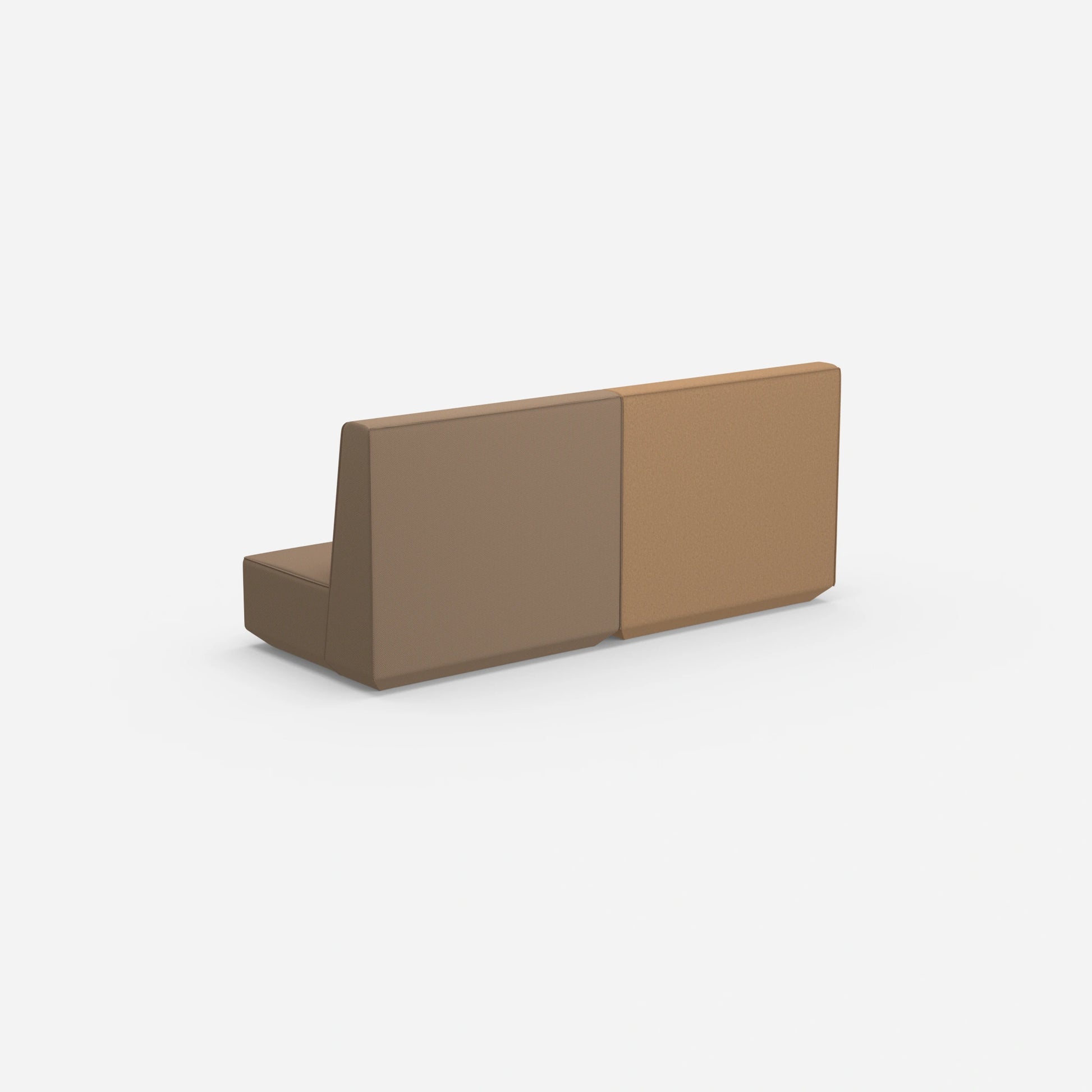 3 Personen Sofa braun von hinten