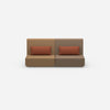 3 Personen Sofa braun von vorne