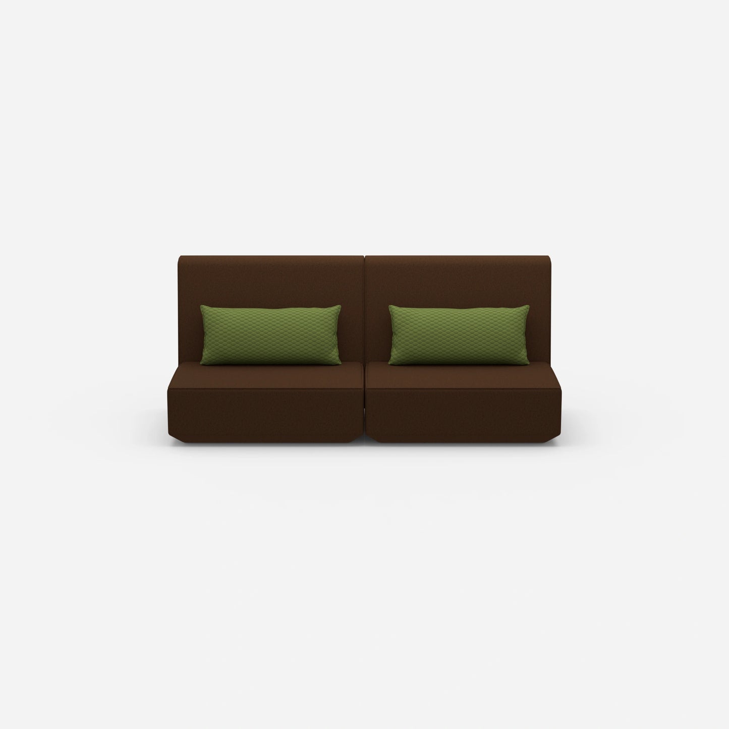 3 Personen Sofa braun von vorne