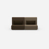 3 Personen Sofa braun von vorne