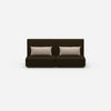 3 Personen Sofa braun von vorne