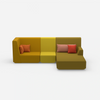 3 Personen Sofa mit Ottomane von vorne